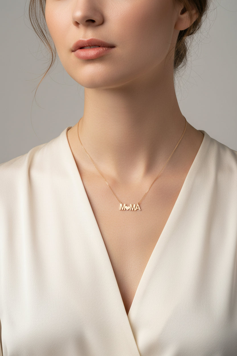 Heart of Gold Mama Necklace