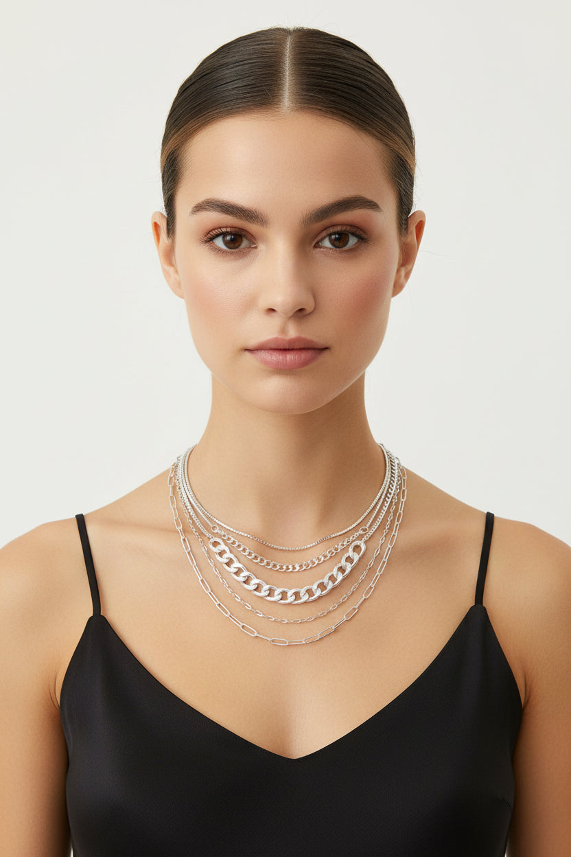 Layered Luxe Chains Necklace