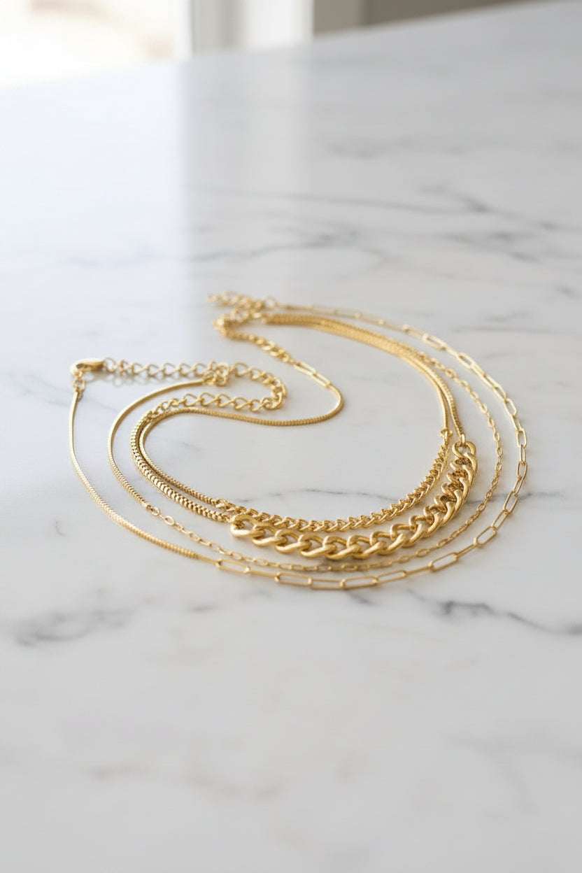 Layered Luxe Chains Necklace