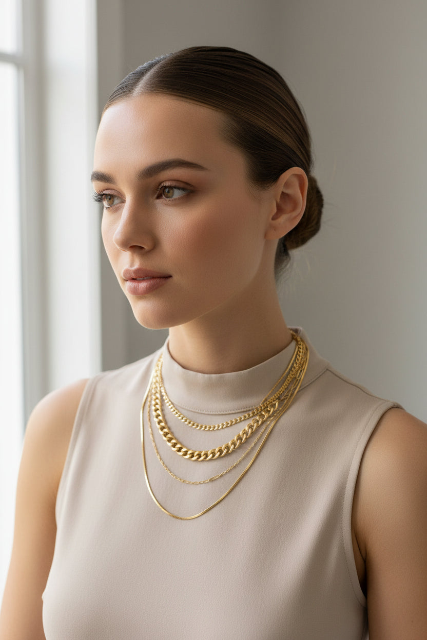 Layered Luxe Chains Necklace