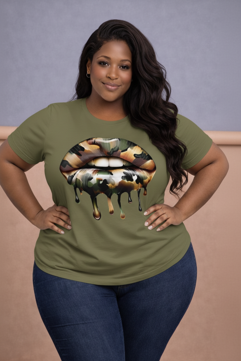 Camo Kiss Luxe Tee