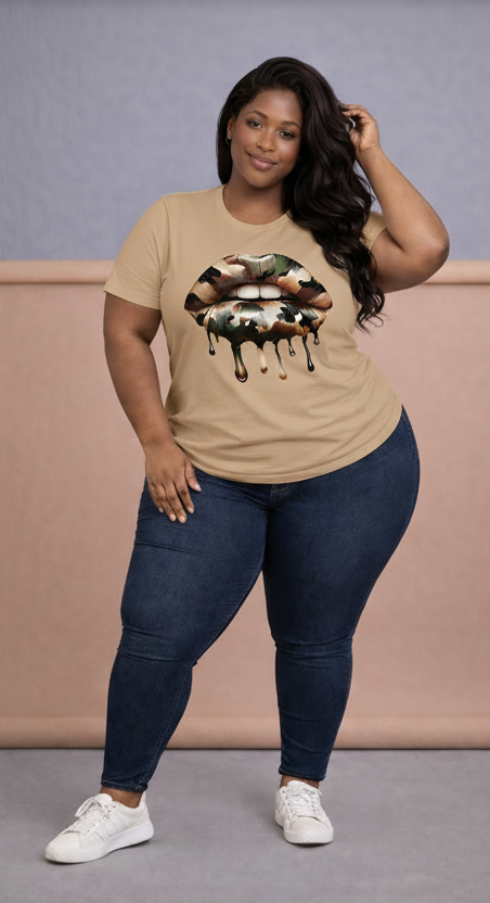 Camo Kiss Luxe Tee