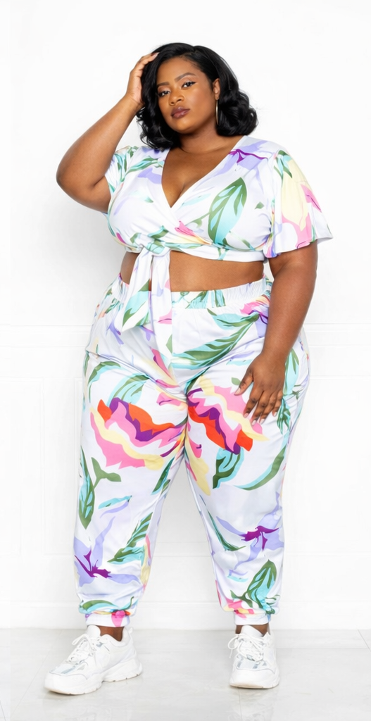 Curves in Bloom Jogger & Top Set