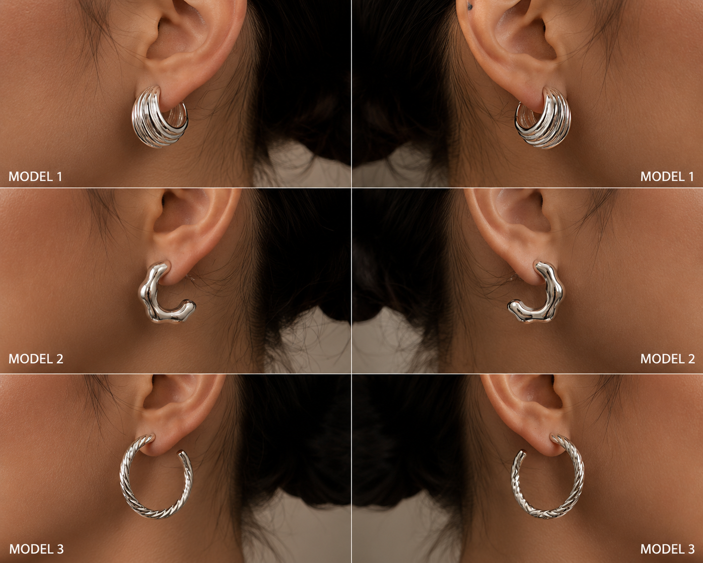 Iced Out Hoop Trio